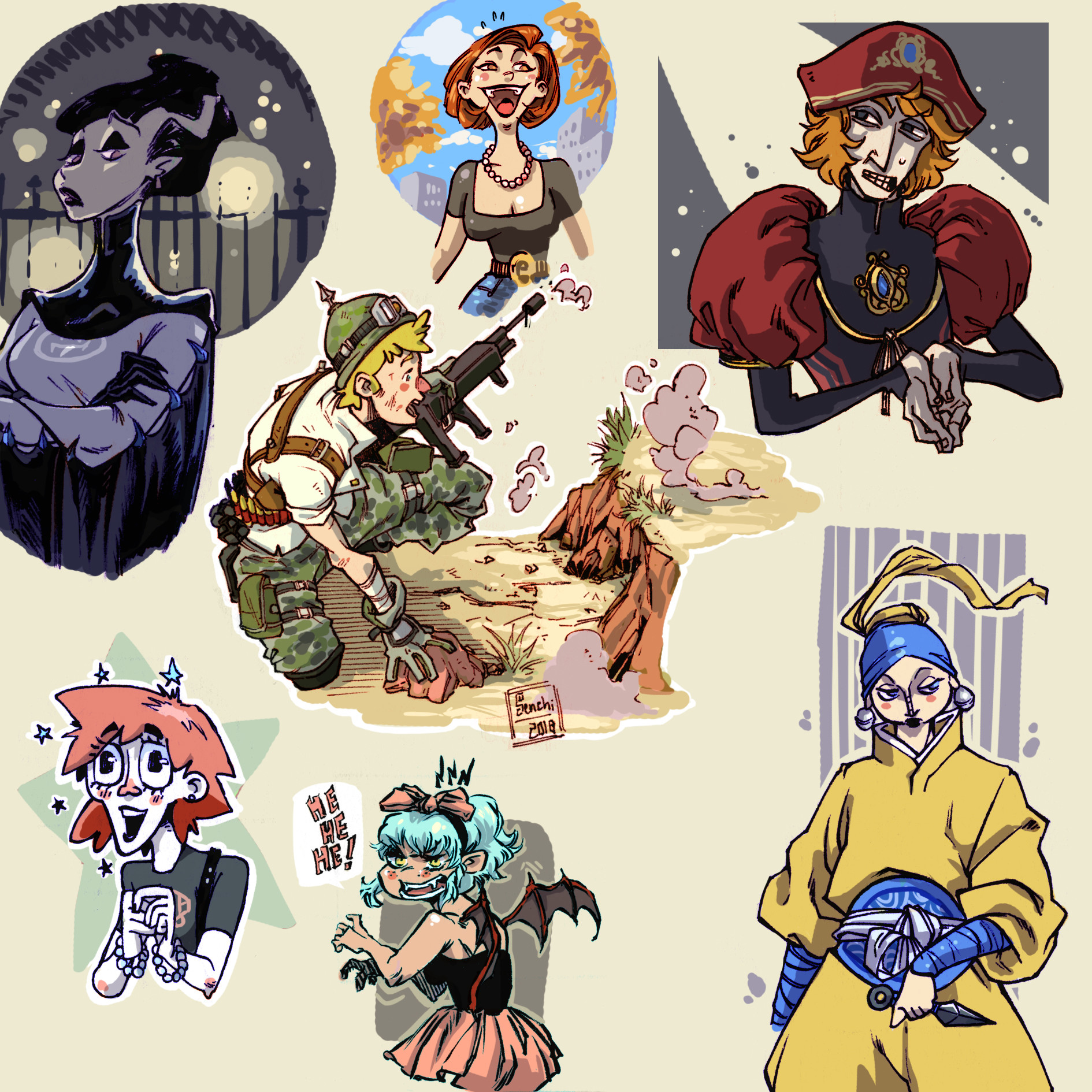 Senchiro Digital Painting Test And Some Sorry Ass Doodles