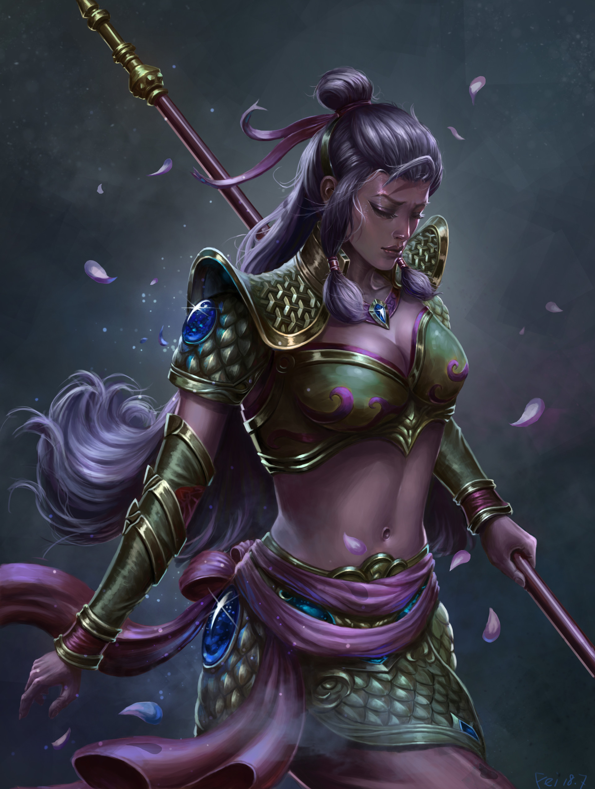 Artstation Female Warrior Fei Wang