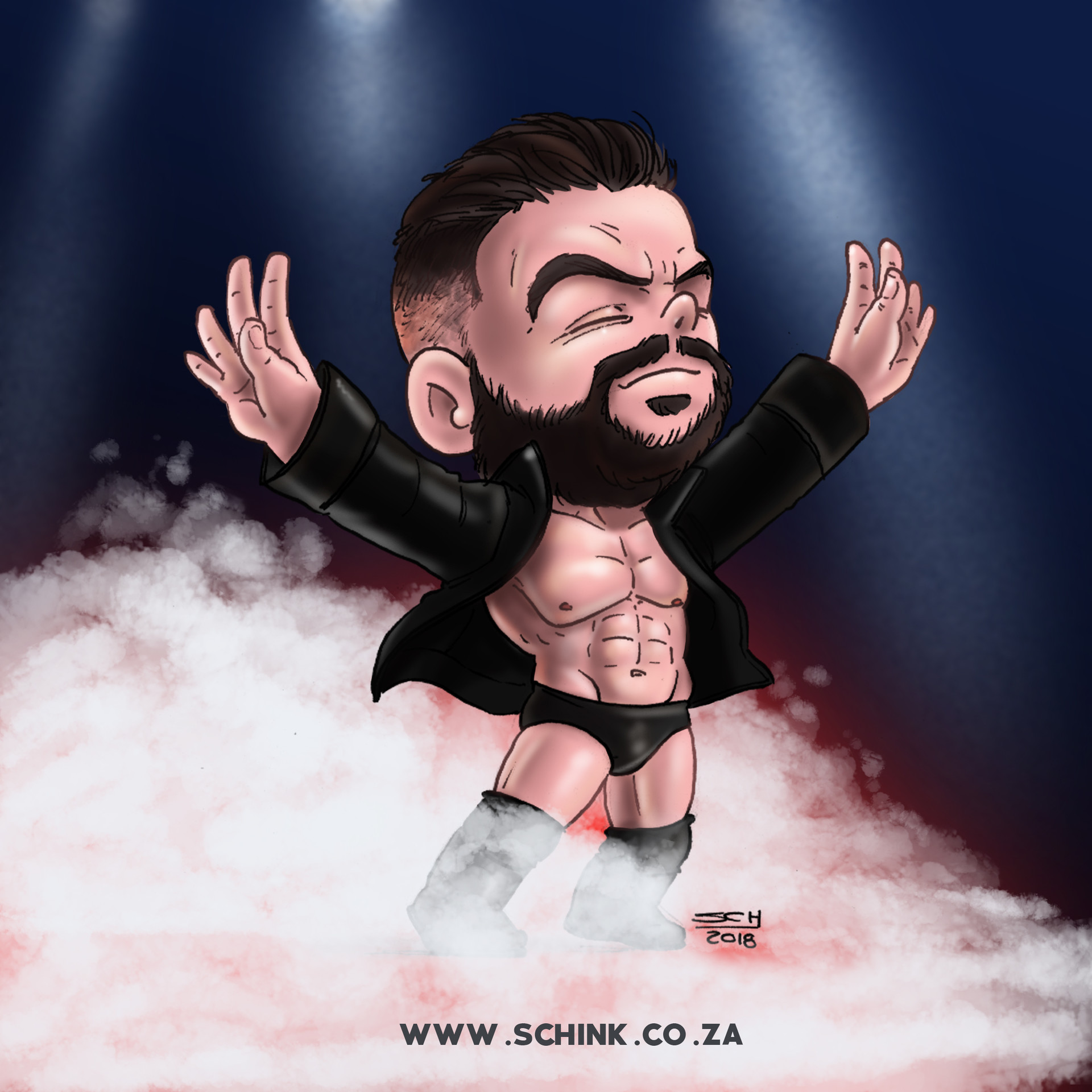 Artstation Wrestling Chibi Art Martin Schwella