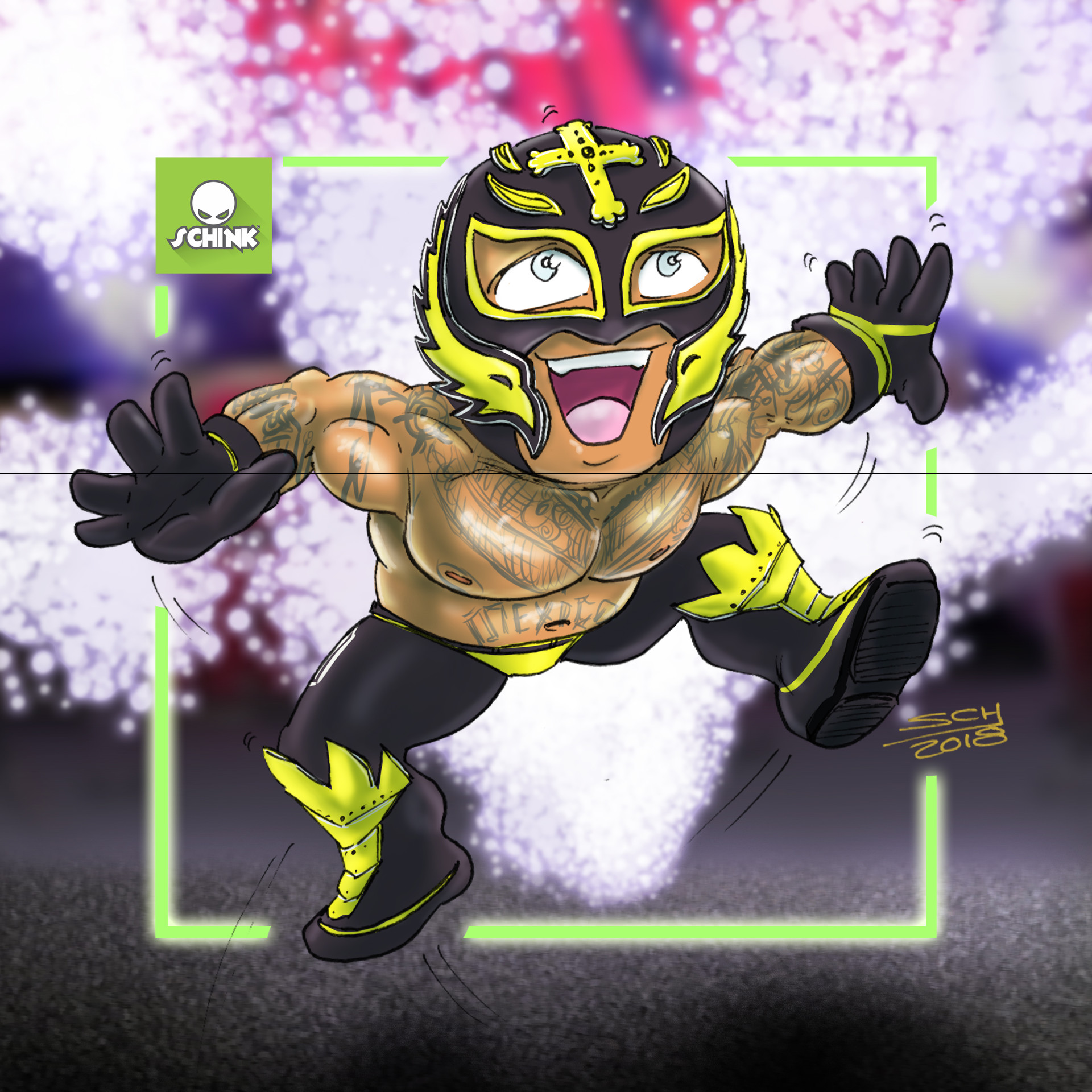 Artstation Wrestling Chibi Art Martin Schwella