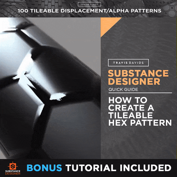 BONUS TUTORIAL INCLUDED - Learn to create a procedural material in Substance Designer from start to finish fully narrated. 