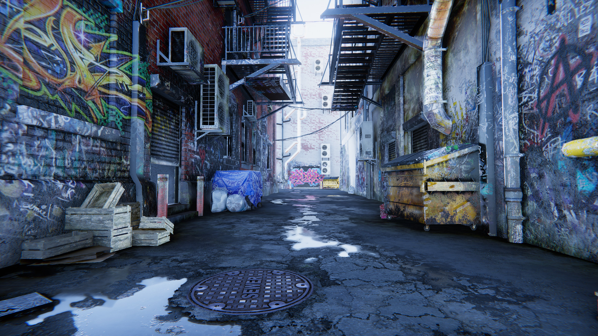 Artstation Graffiti Alleyway