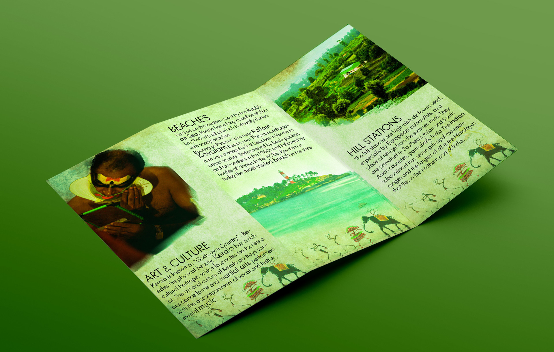 travel brochure on kerala