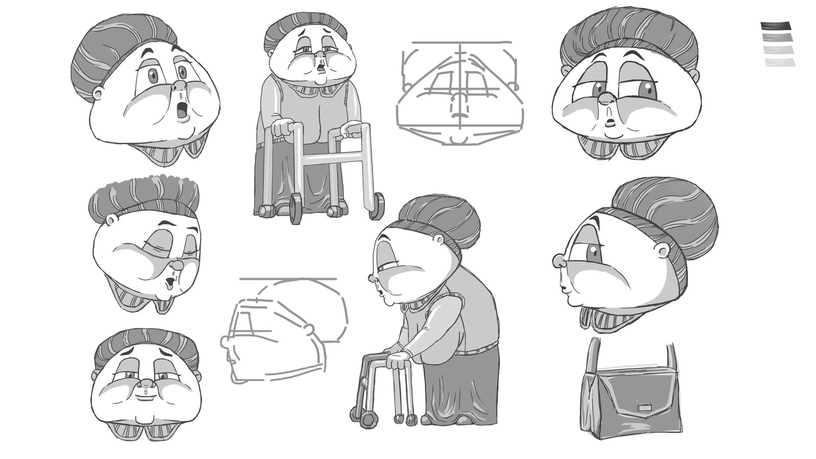 Granny - sketch sheet 