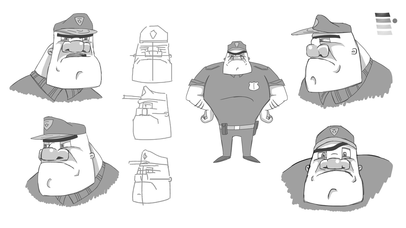 Policeman - sketch sheet