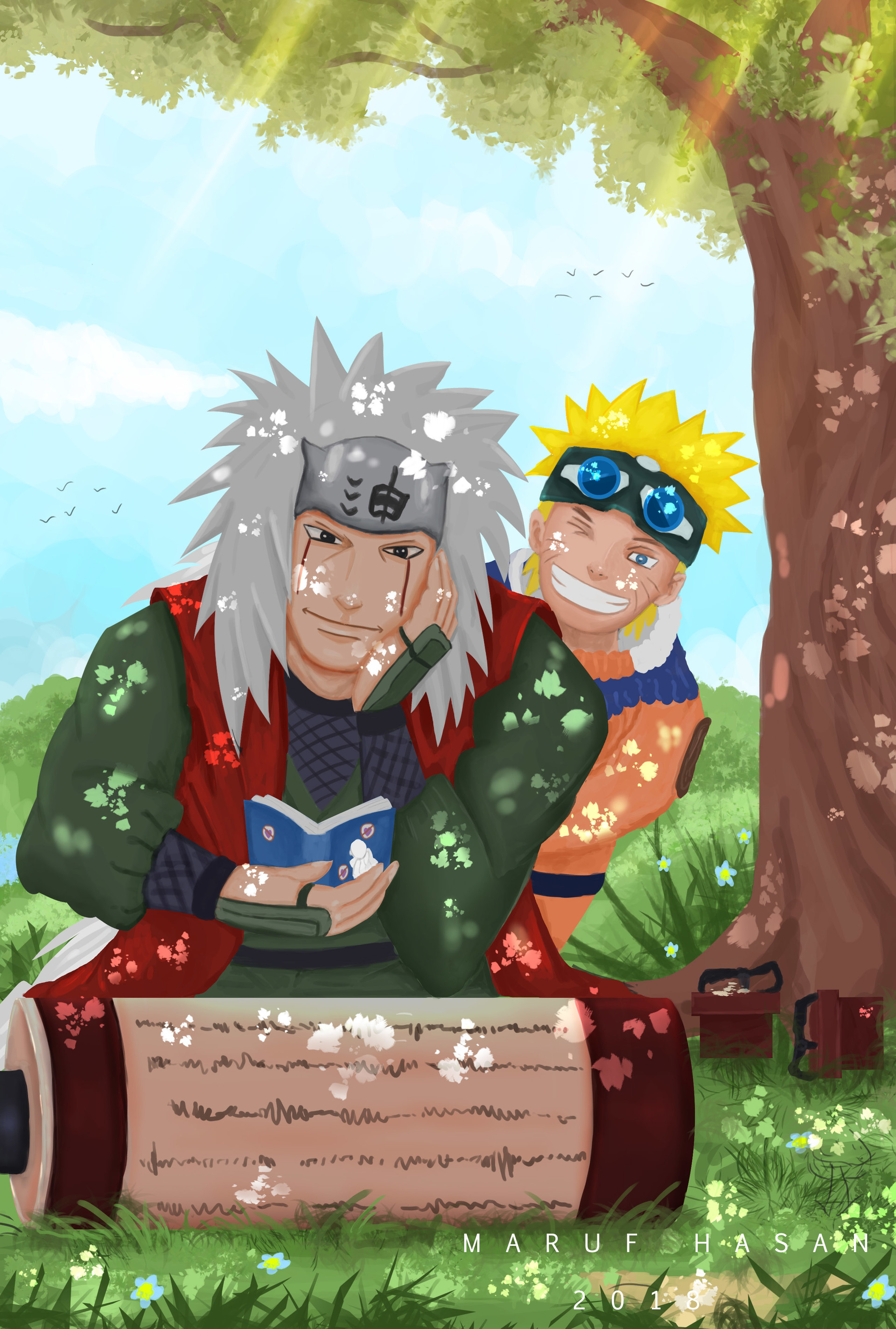 Artstation Jiraiya Naruto Maruf Hasan