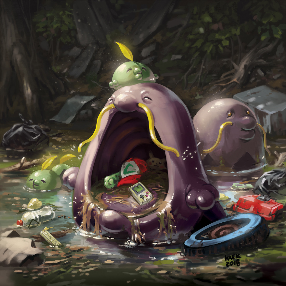 Swalot  Pokémon fanart