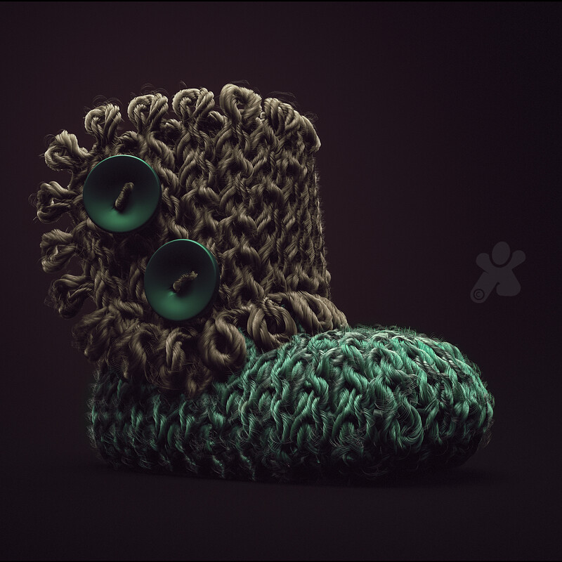 Procedural Maya Knitted BABY BOOT