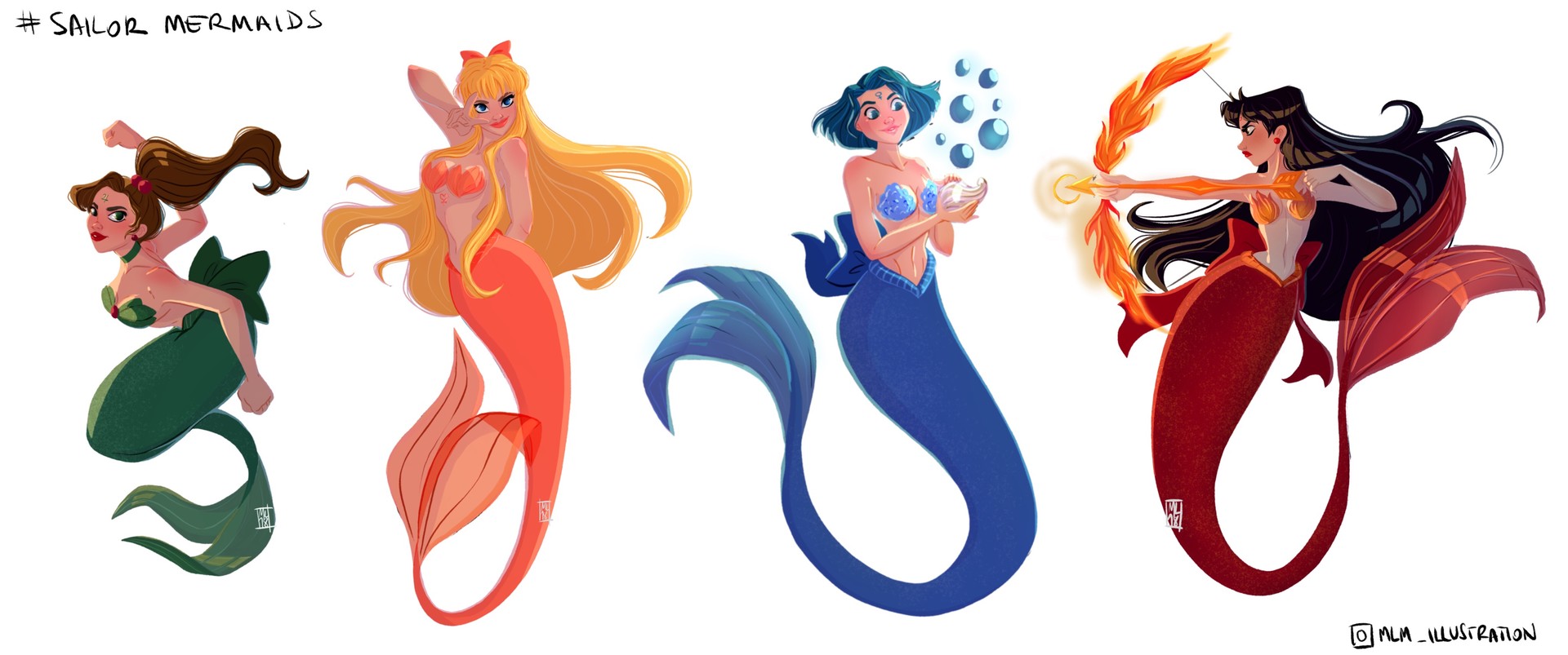 √ sailor moon anime beautiful fantasy mermaid 101351 - Joshimagesdff