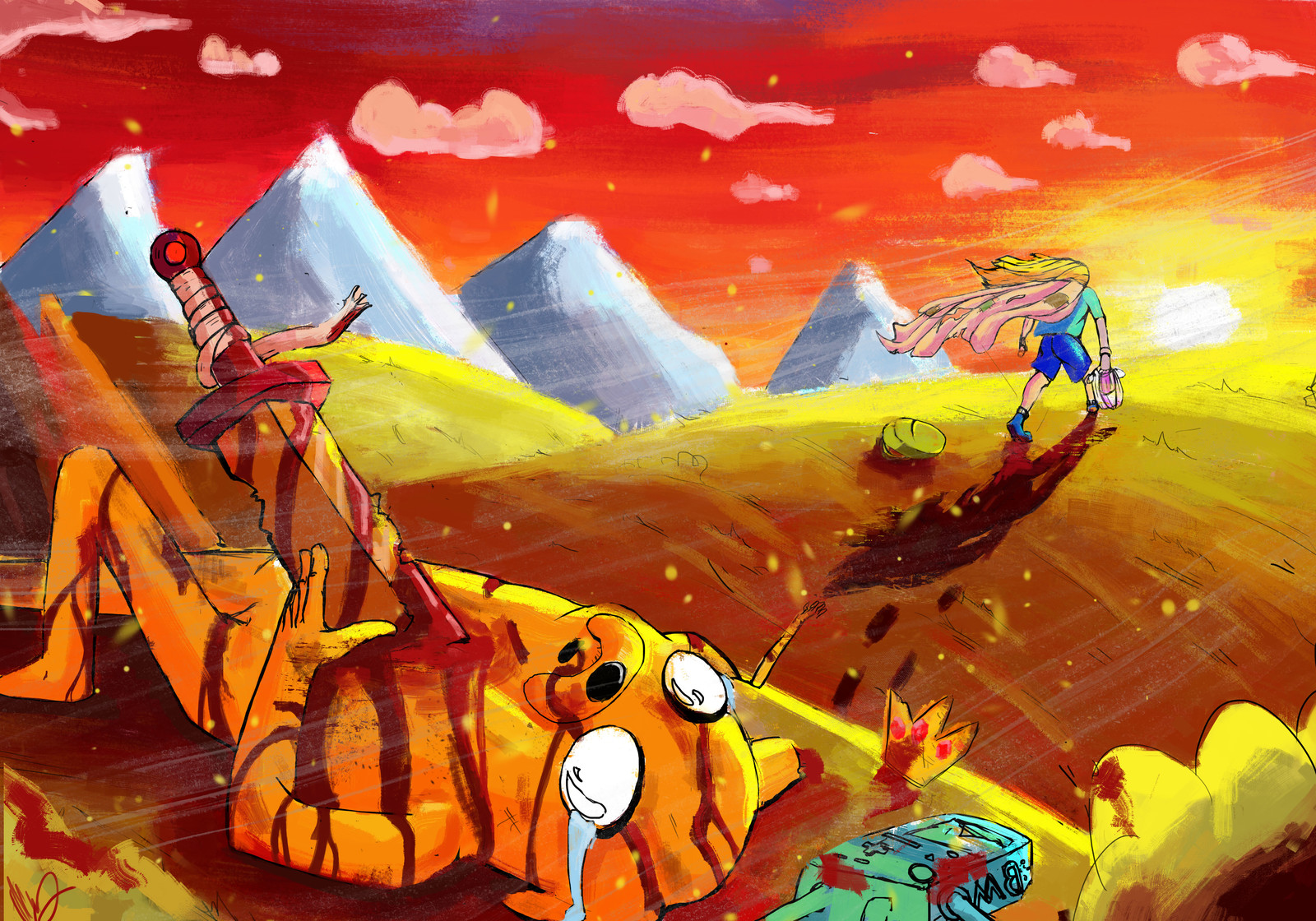 Artstation Adventure Time Death Of Jake Ogulcan Denizoglu