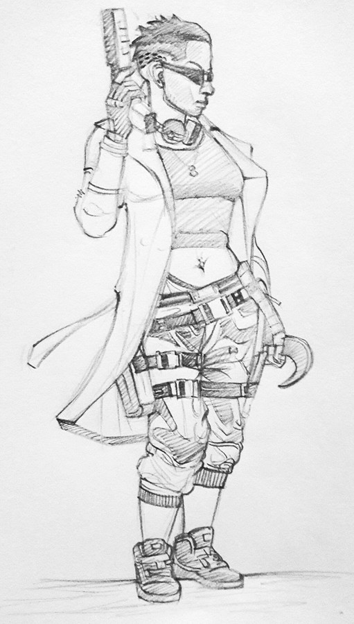 Artstation Pencil Sketch Ghana Shyam S S