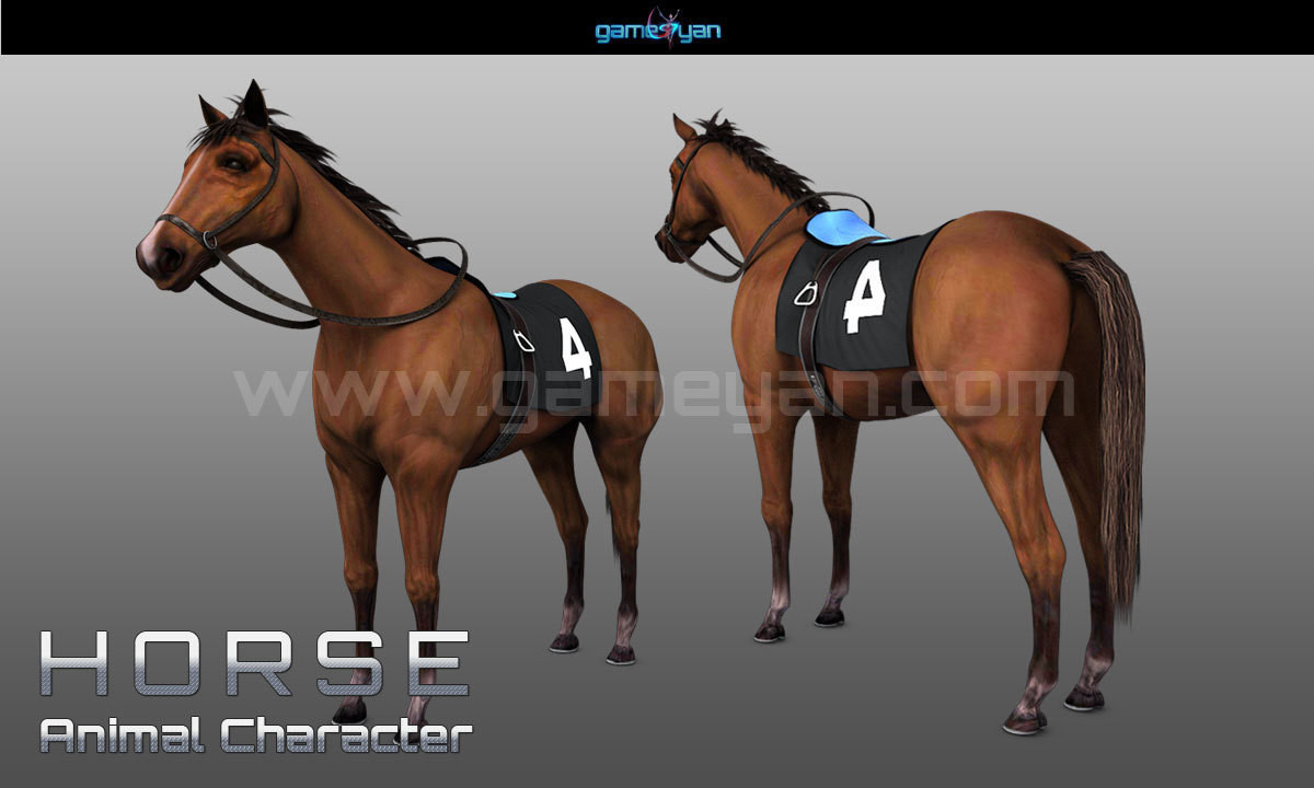 Artstation 3d Horse Animal Character Modelling With Gameyan