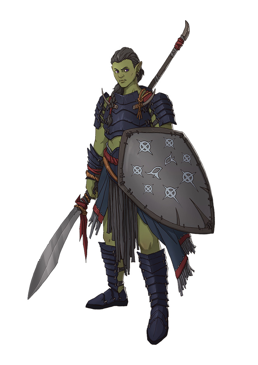 Magdove Yllaris, Half-orc Cleric of Selune