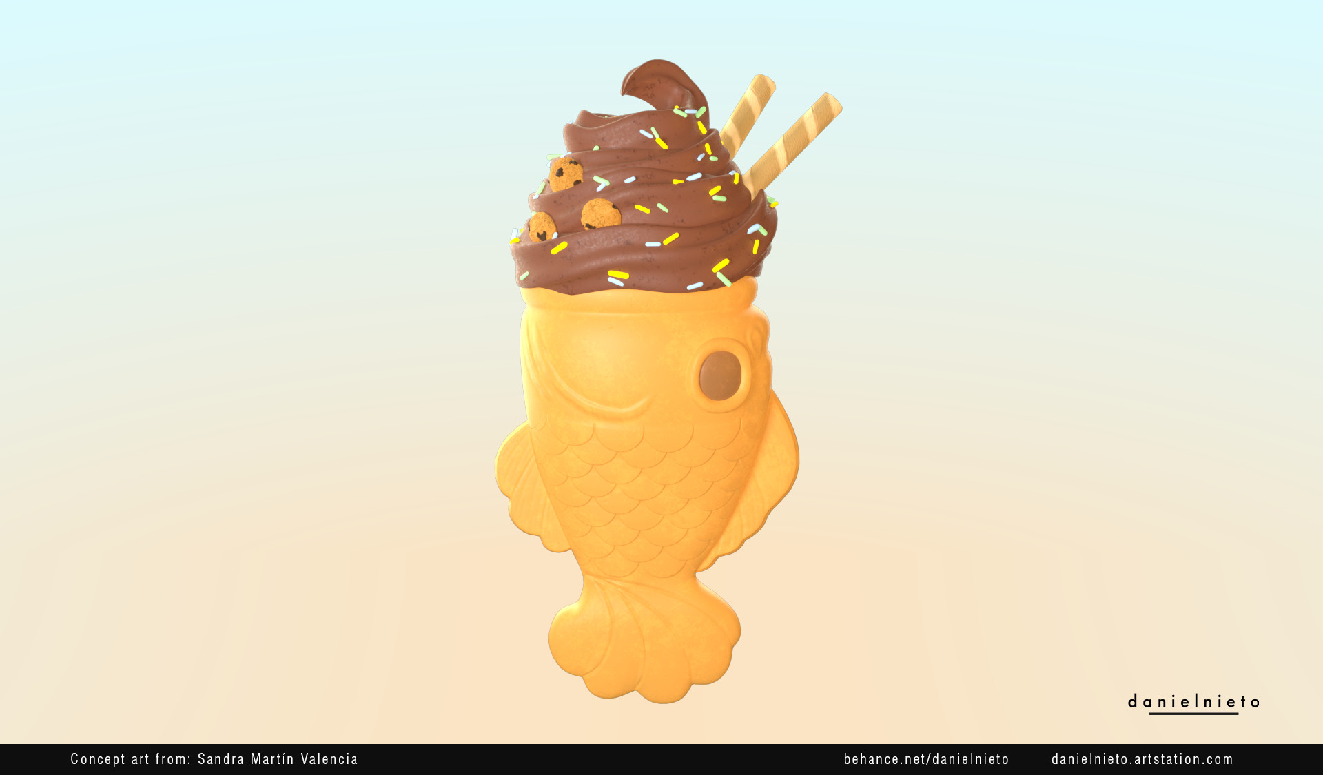 ArtStation - Taiyaki Ice Cream Cone