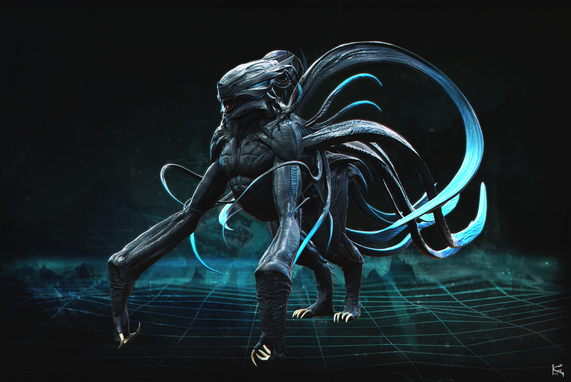 ArtStation - -Kaiju - Blue Paranoid-