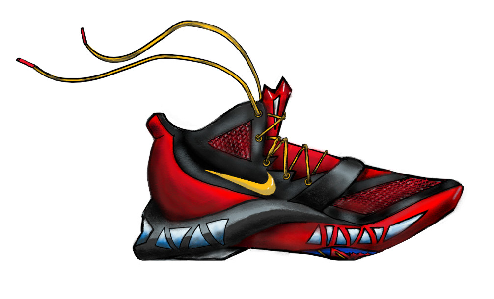 easy to draw basketball shoes - Clip Art Library