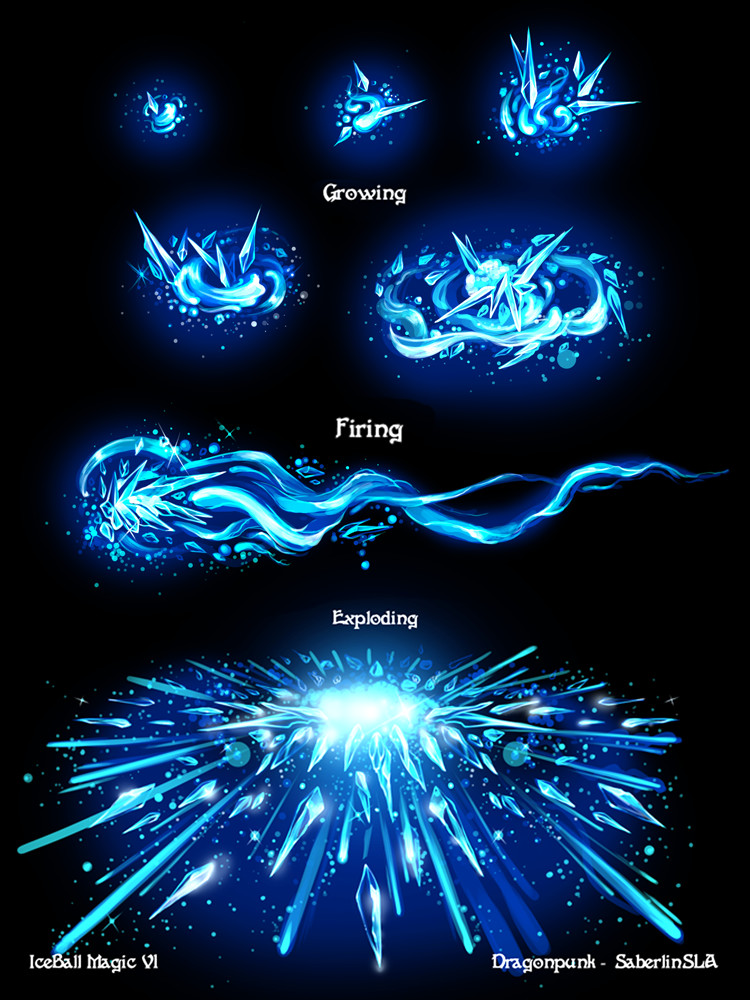 Artstation Ice Spell Particle Concept Art