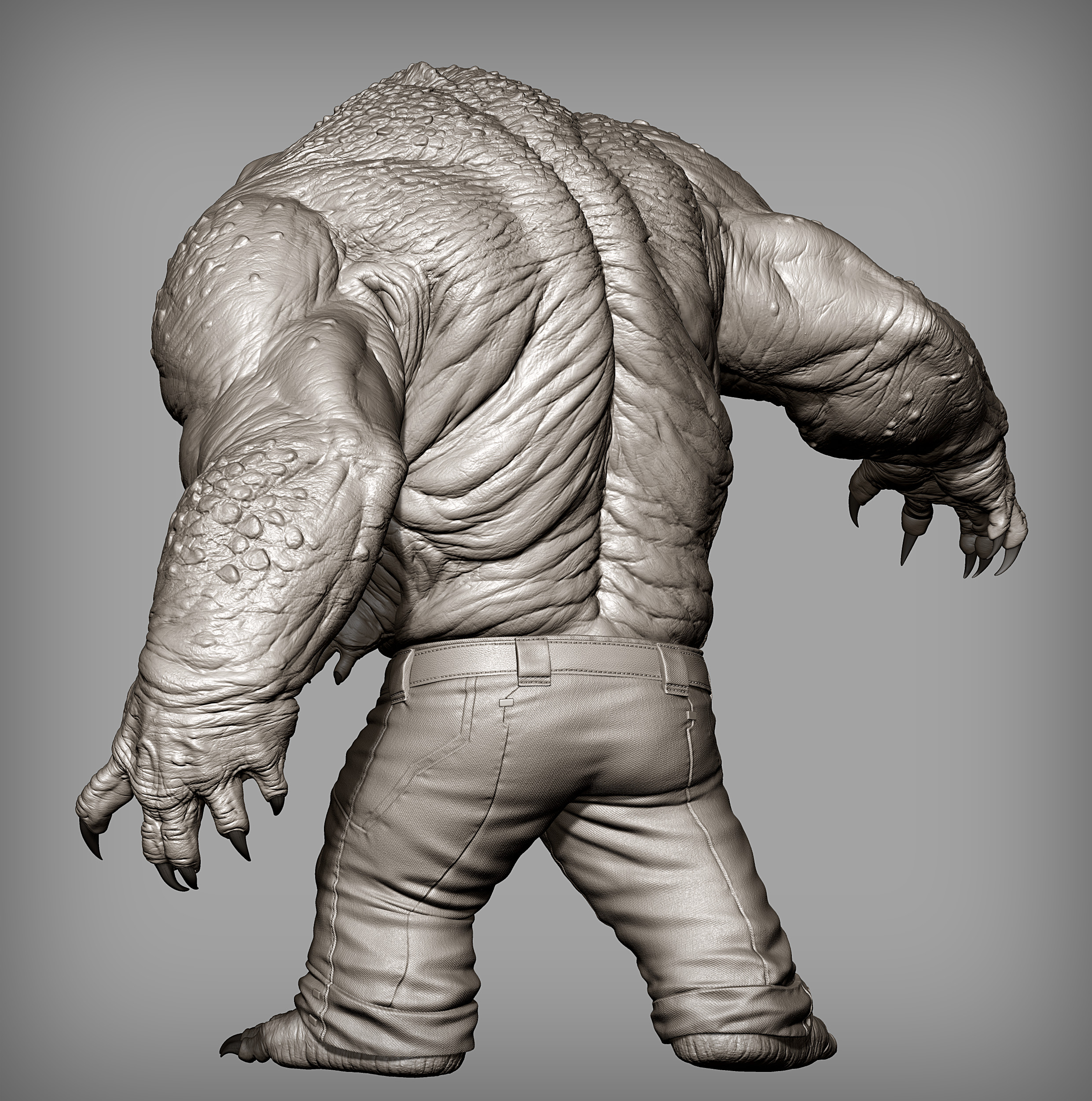 gumroad creature sculpting in zbrush from concept art.part09