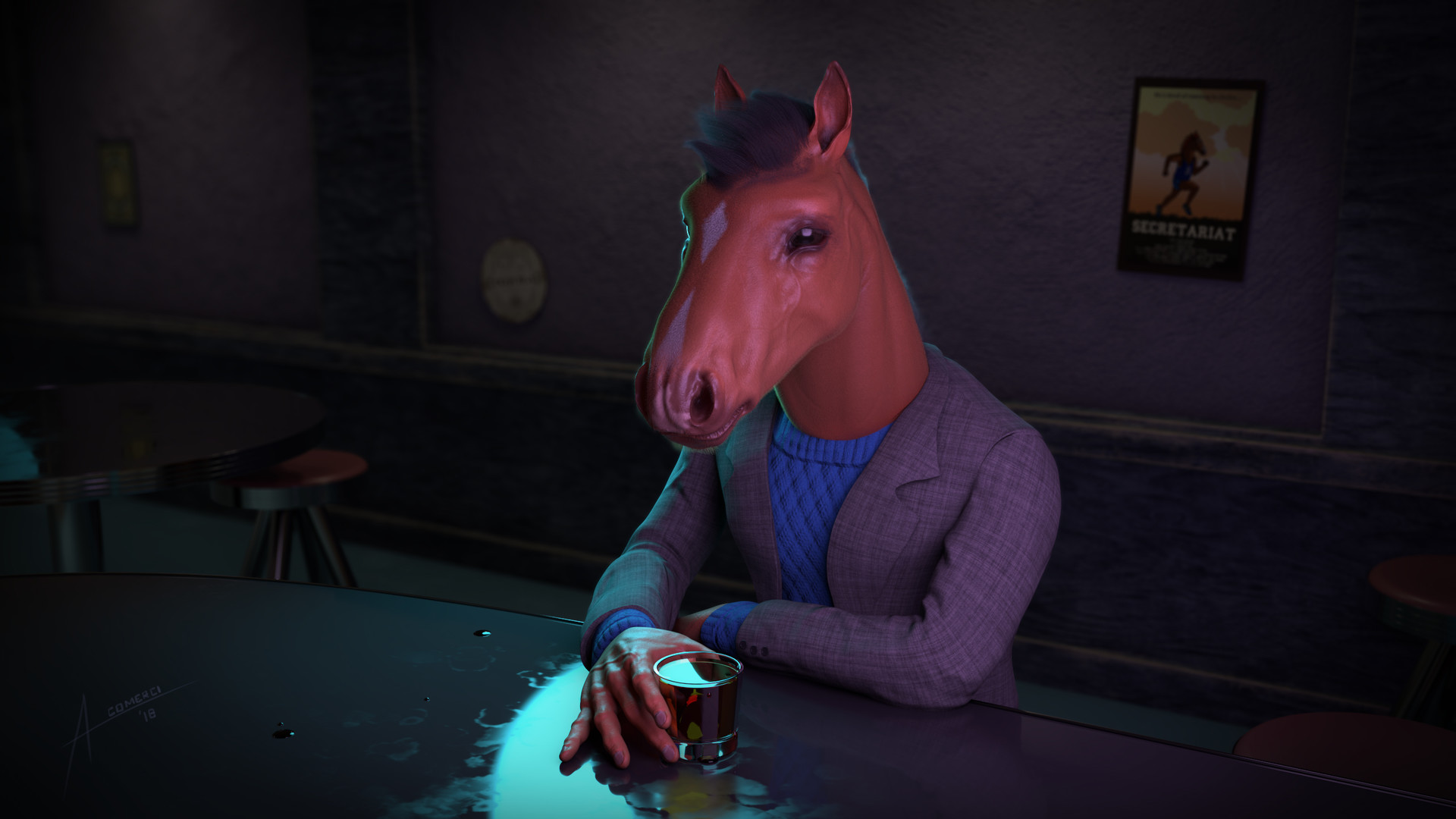 Artstation Bojack Horseman Alberto Comerci