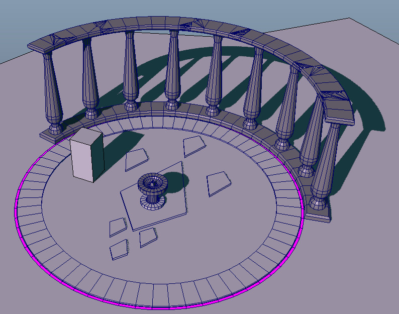 Example of environment pieces I designed and models. They were setup so they can be torn apart for gameplay use. 