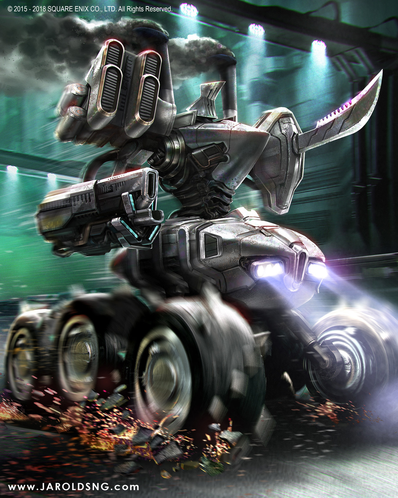 MOBIUS FINAL FANTASY - Motor Ball Illustration