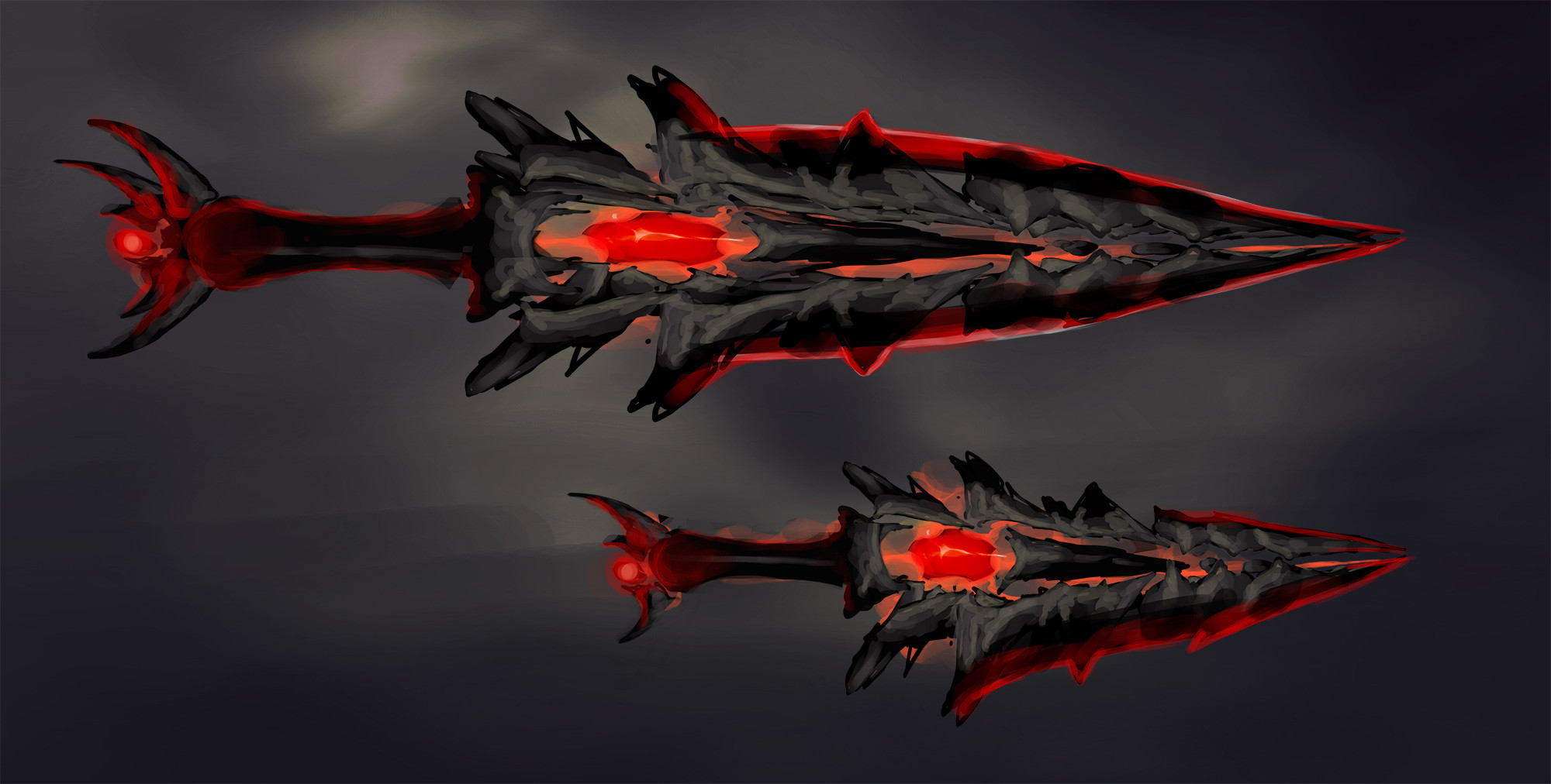 Initial sketch for the blood stone swords