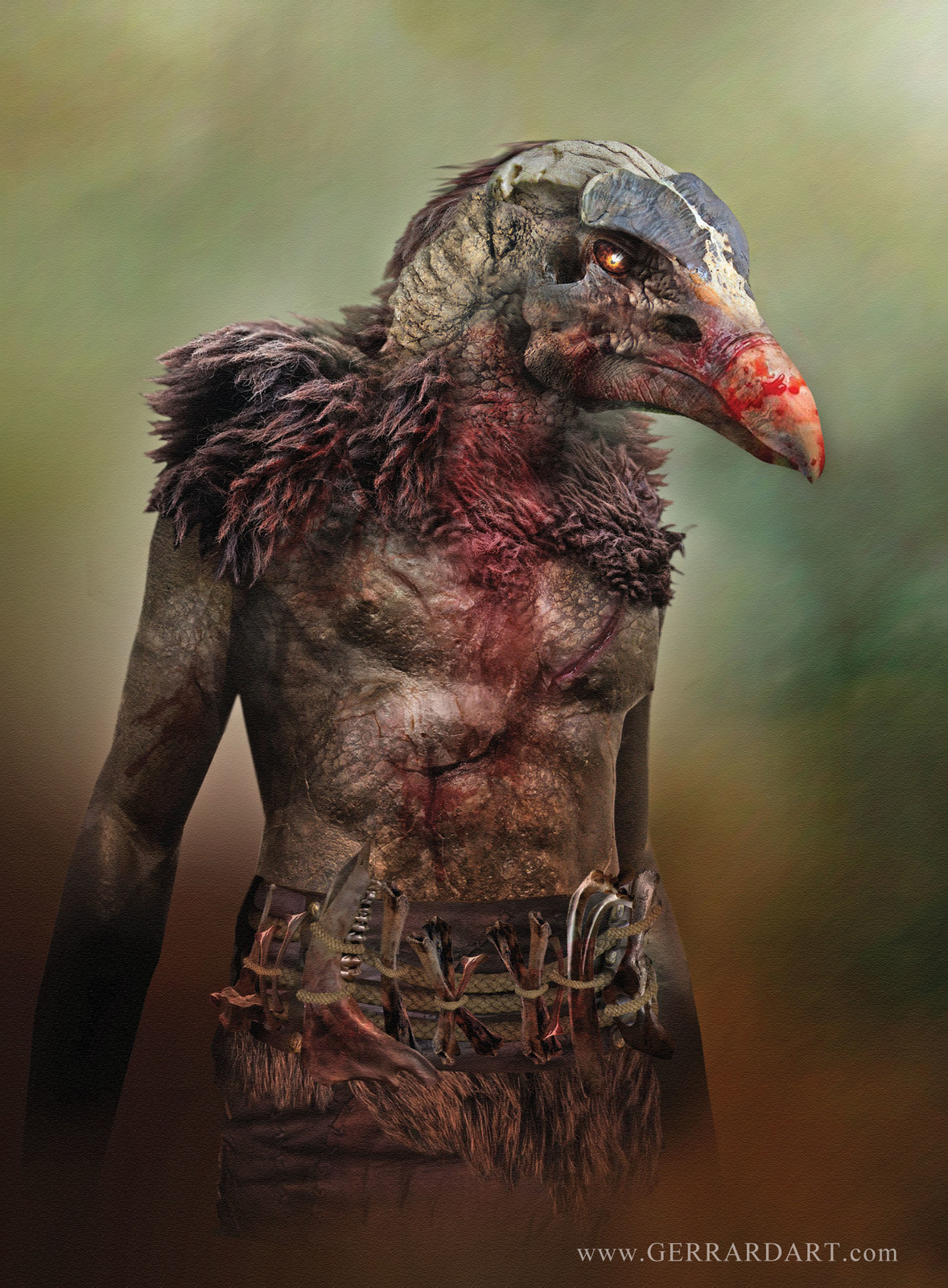 Vulturman
From Art of Gerrard vol2 RIVALS.  
https://gerrardian.bigcartel.com/