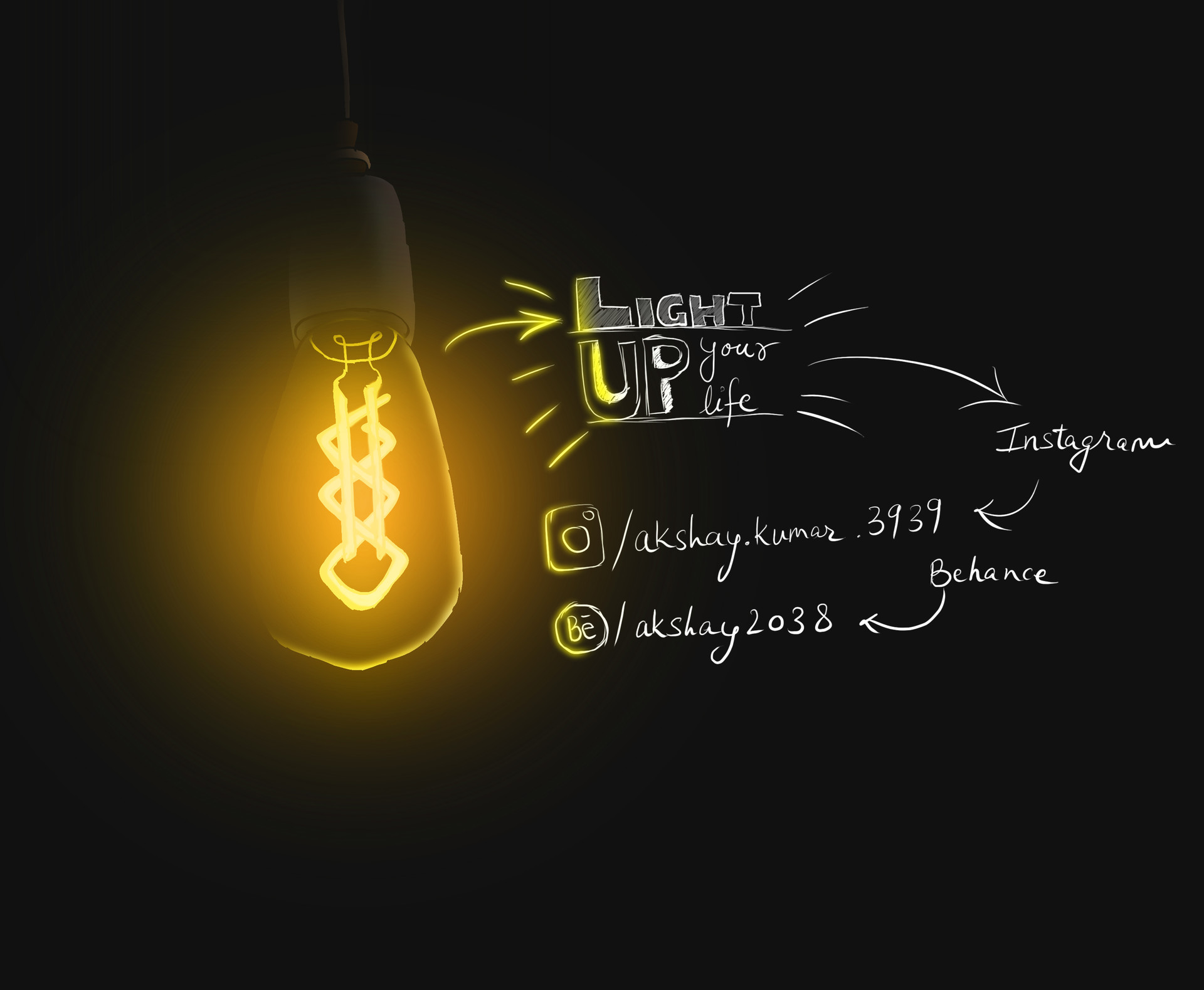 Artstation Light Bulb Digital Art Akshay Kumar