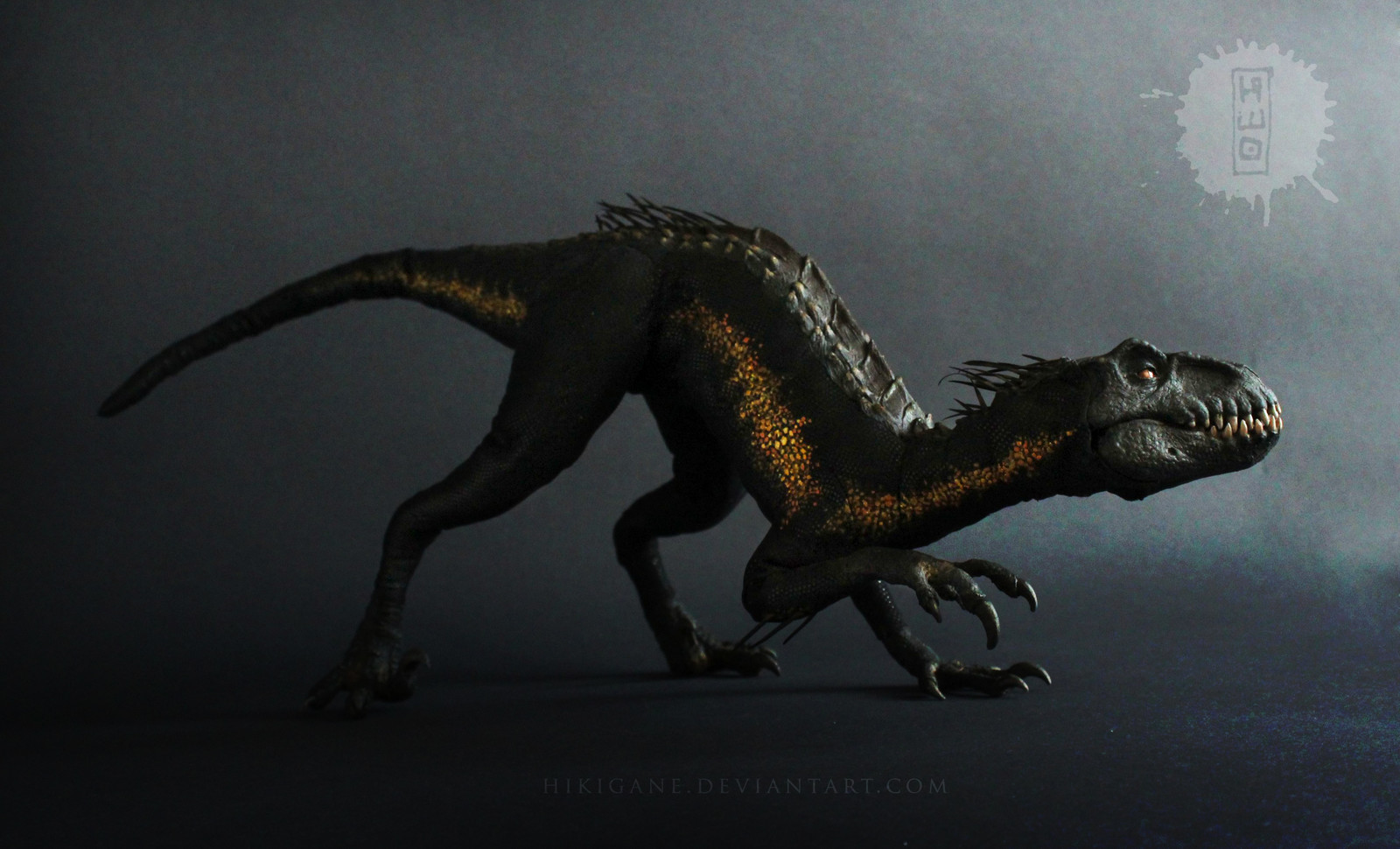 Indoraptor - stop motion puppet / poseable soft sculpture.