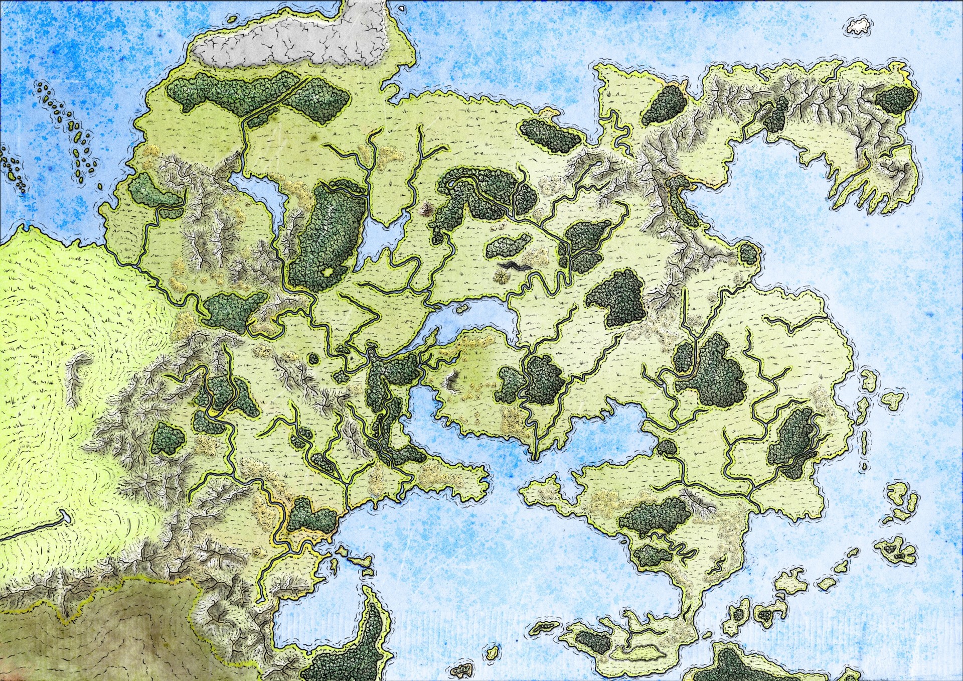 world of greyhawk map Artstation World Of Greyhawk Ronan Salieri world of greyhawk map