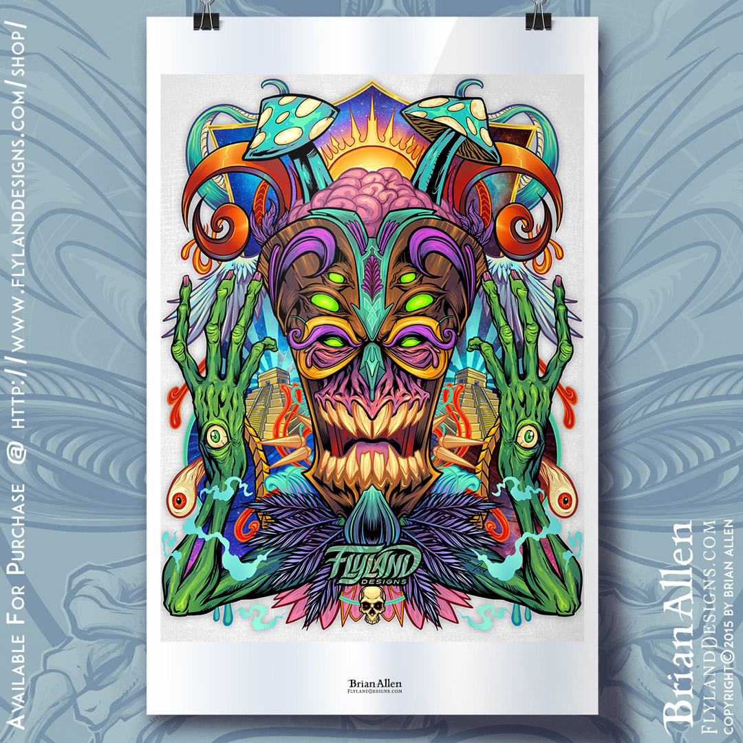 Brian Allen Psychedelic Tiki Creature