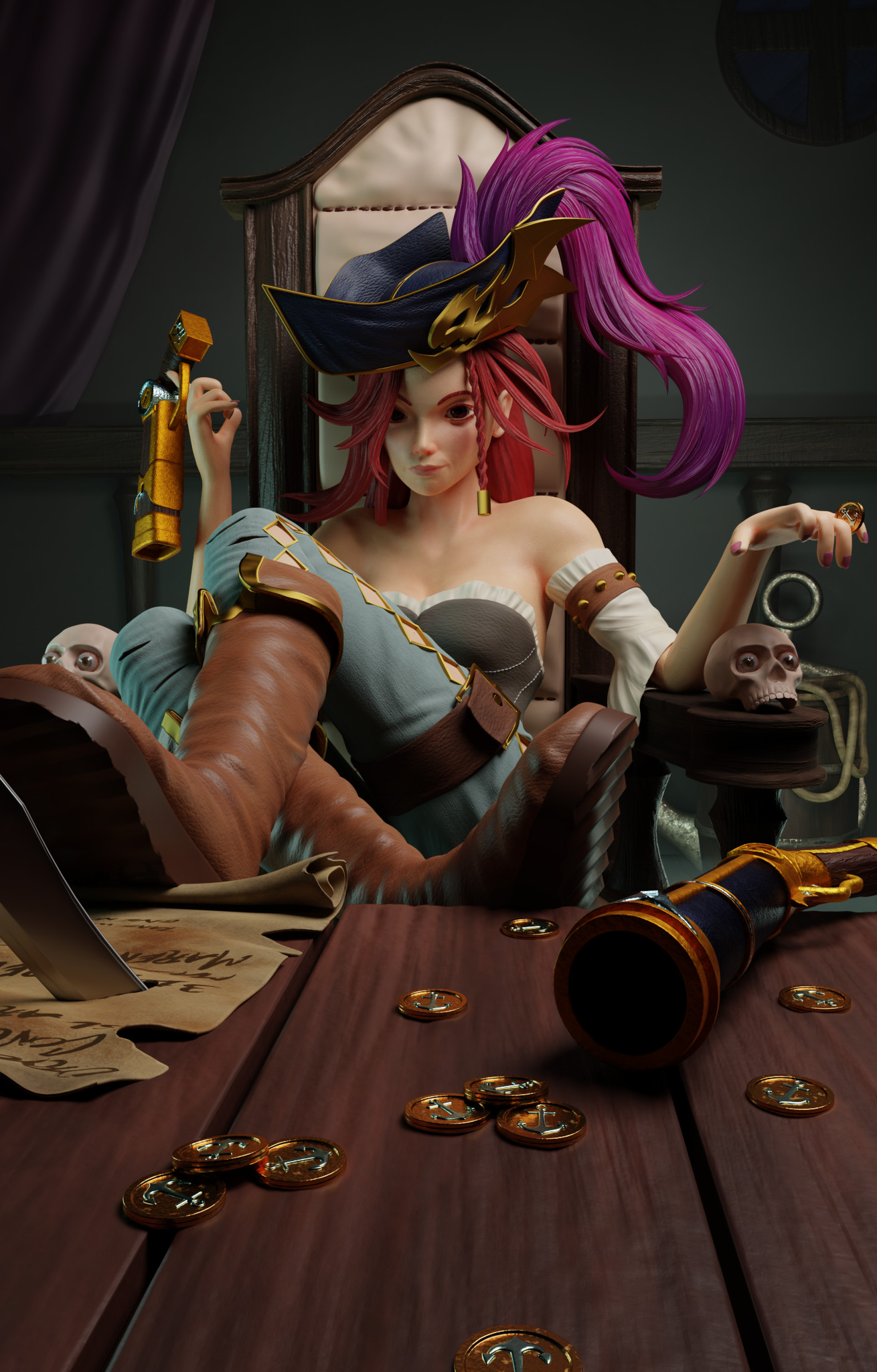 Artstation Miss Fortune Marek Jedlinski