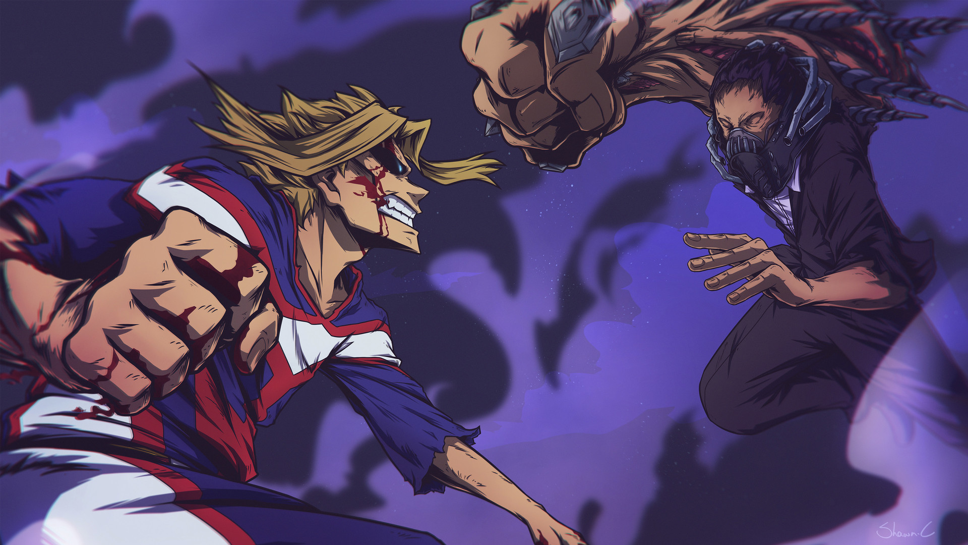 ArtStation - All Might vs All For One