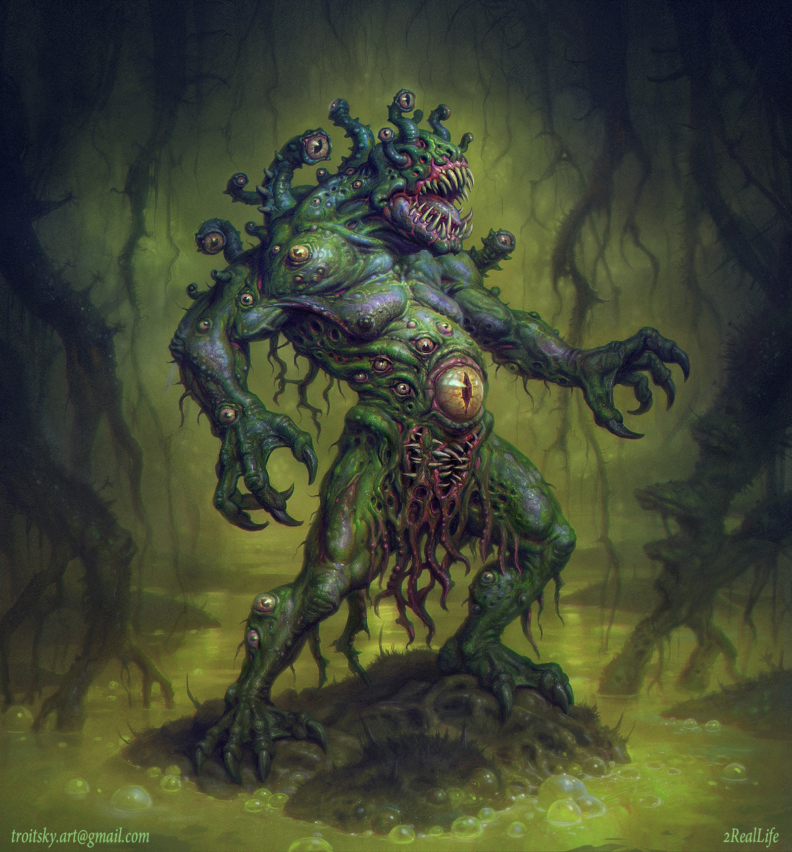 Horror plant. Warcraft Болотное чудище. ЖАБЪ - хтонический болотный монстр.