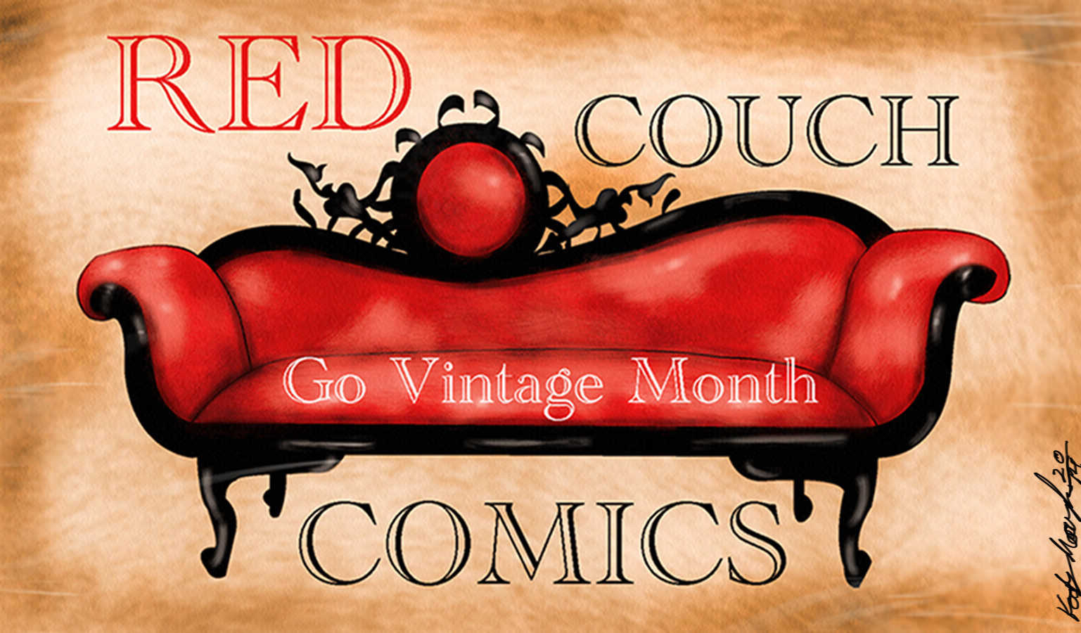 Red Couch Comics Go Vintage Logo # 2