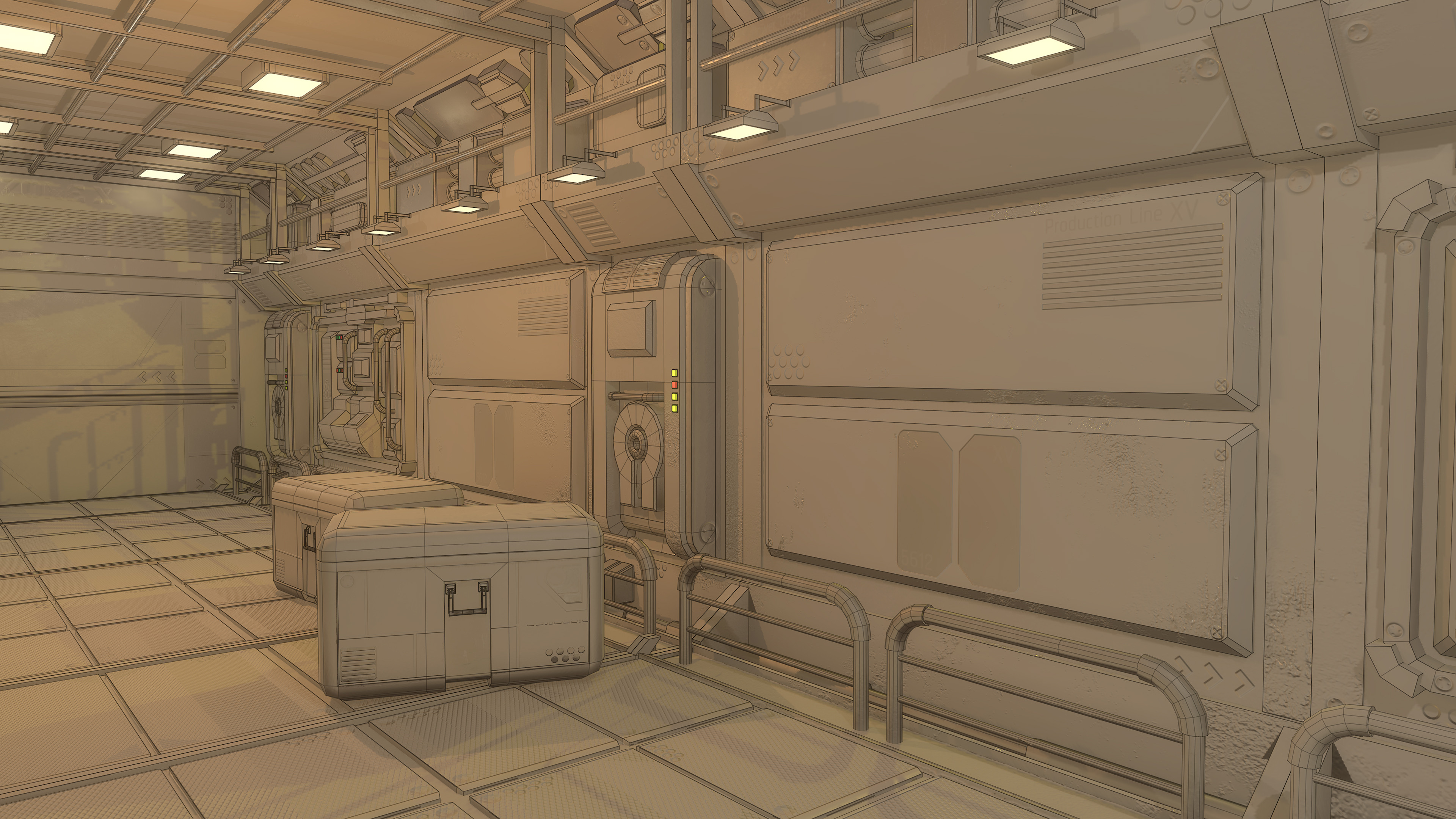 Render Hallway V03 "WF"