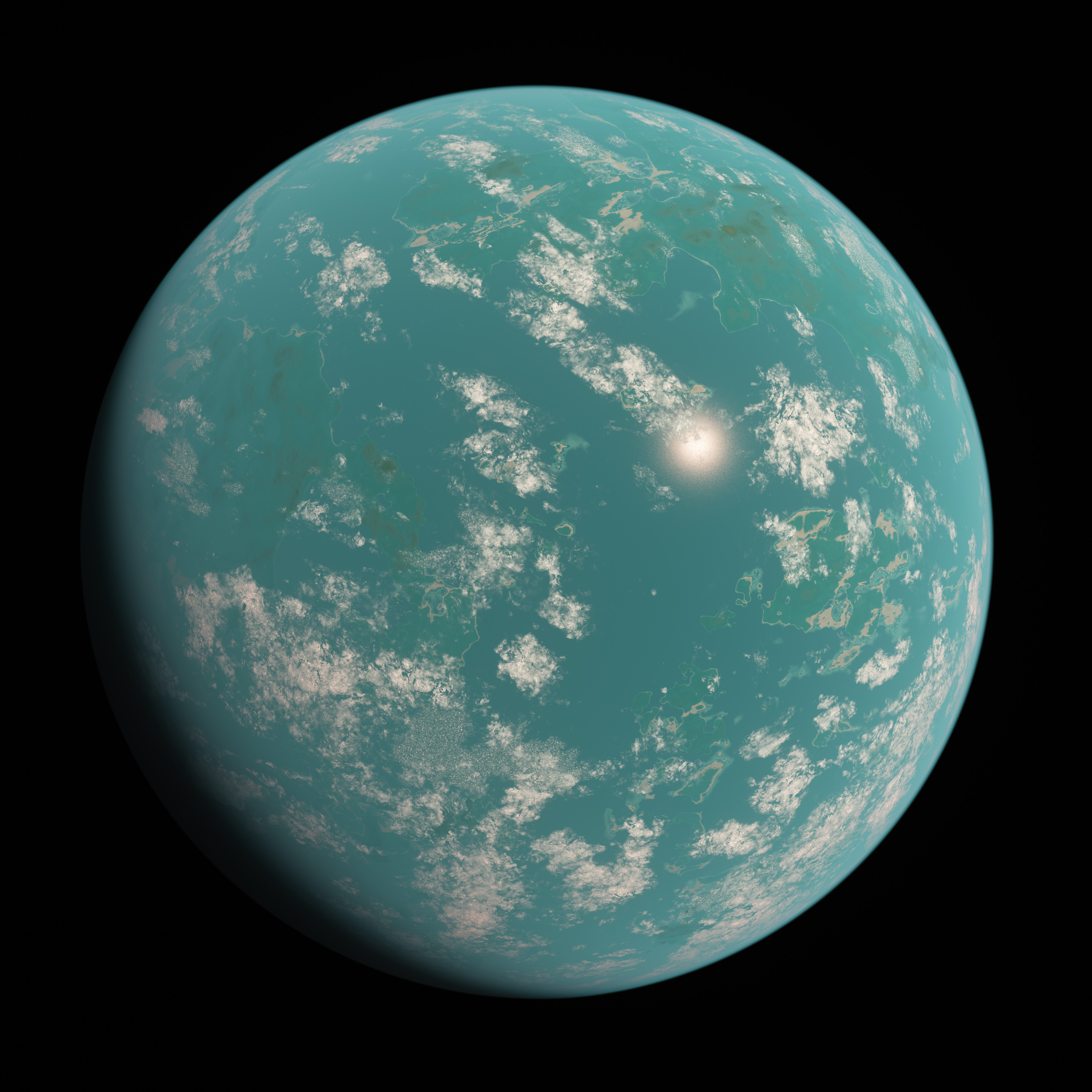 Full view of the super-earth.