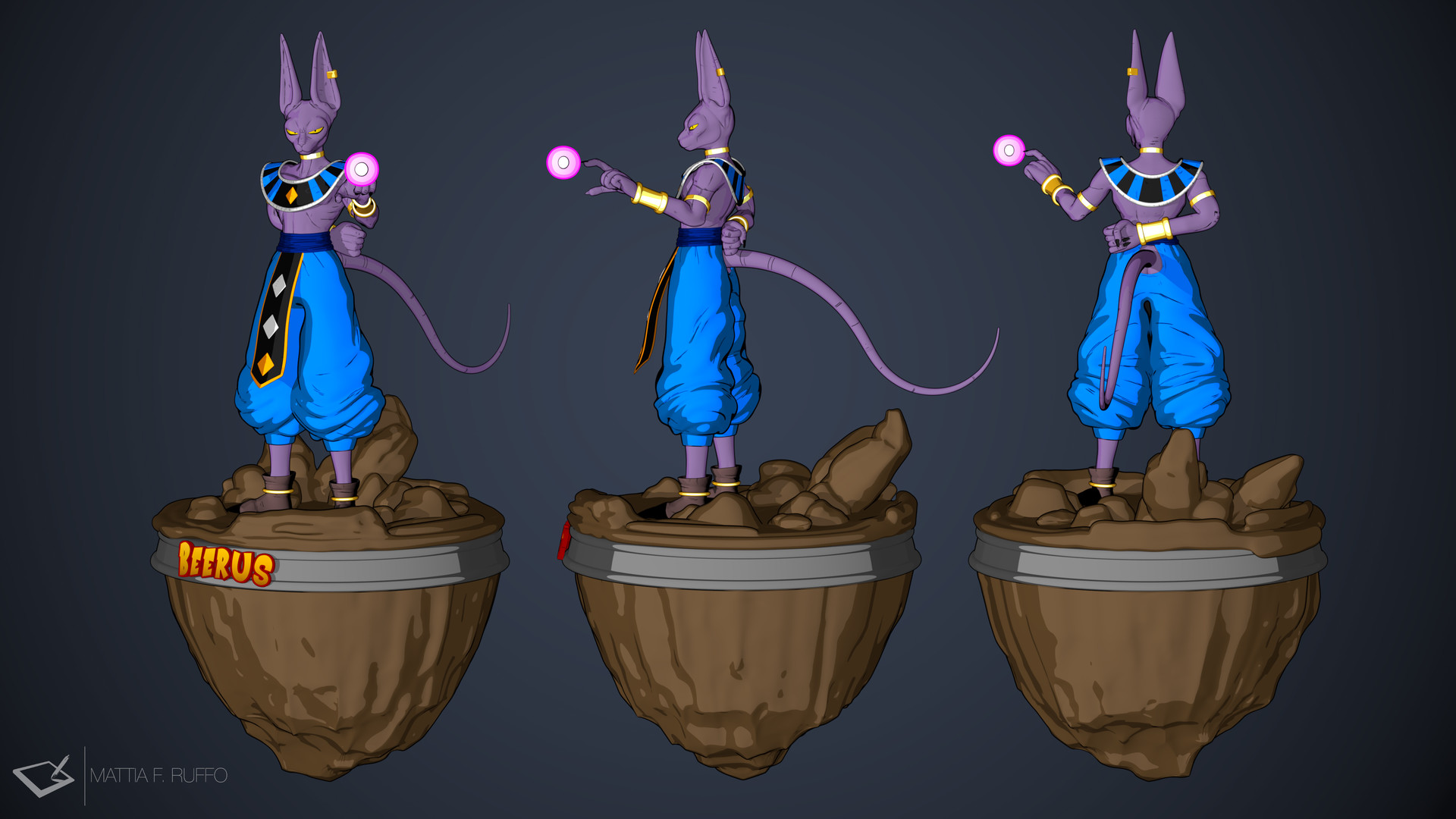 Artstation Dragonball Super Beerus 3d Model By Mattia F Ruffo