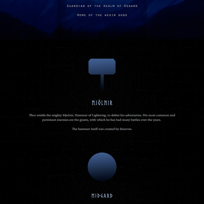 Thor-Themed Website Concept