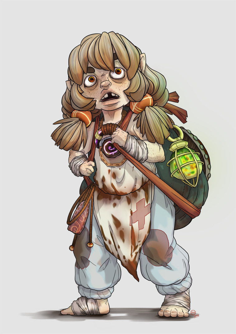 Artstation Chochol Halfling Cleric Sz Molnar