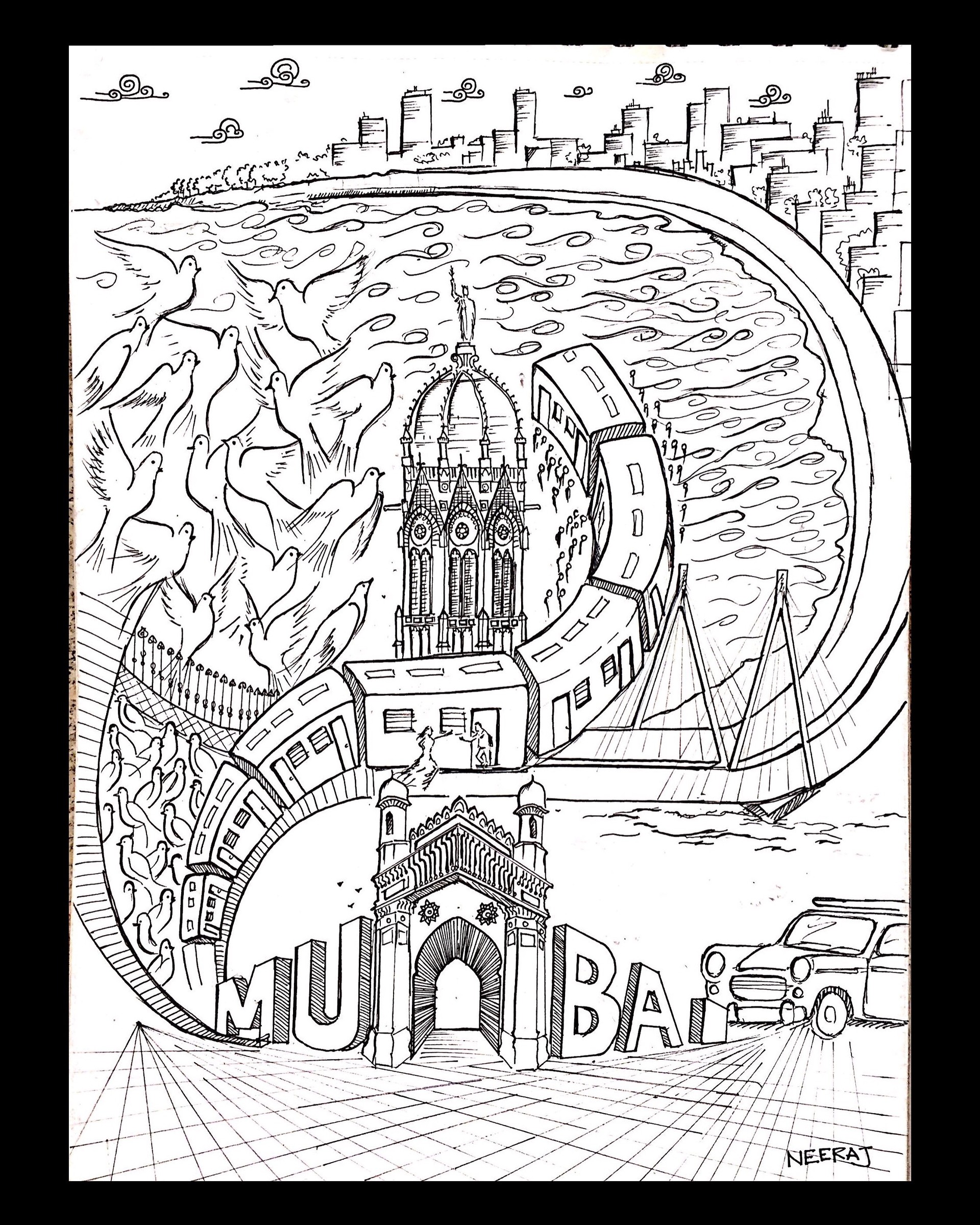 India Summer '22: Mumbai Gothic | Sketch Away: Travels with my sketchbook
