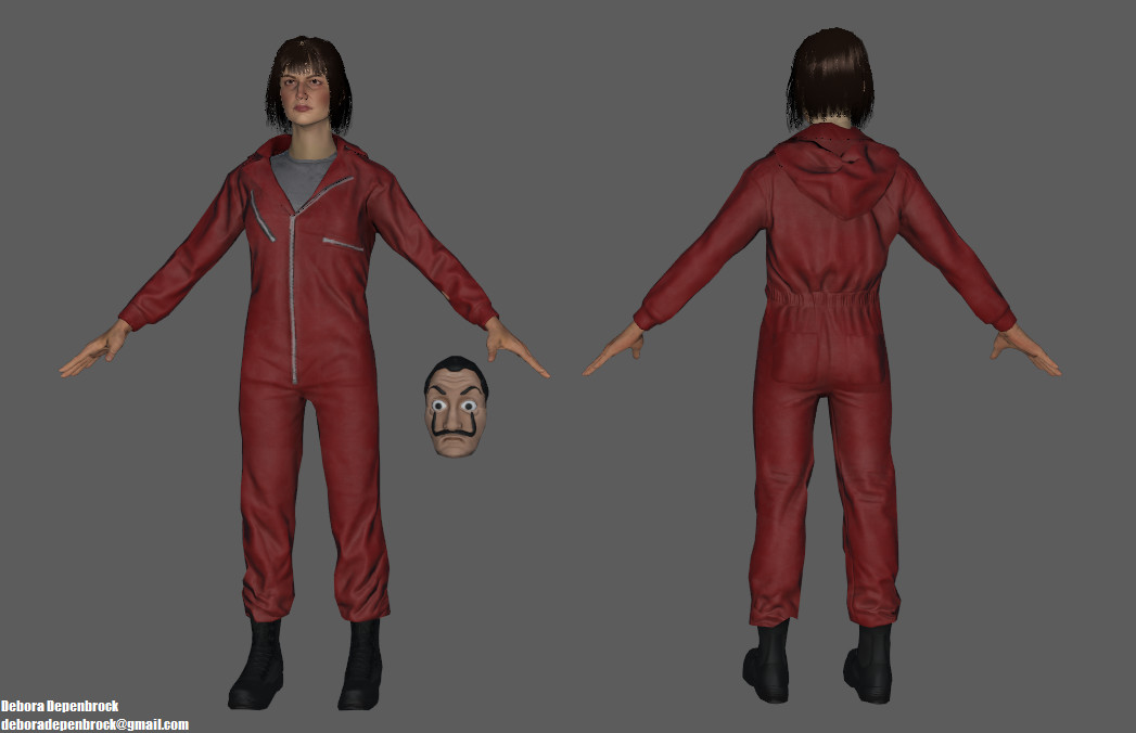Artstation Tokio La Casa De Papel Fanart Debora Depenbrock