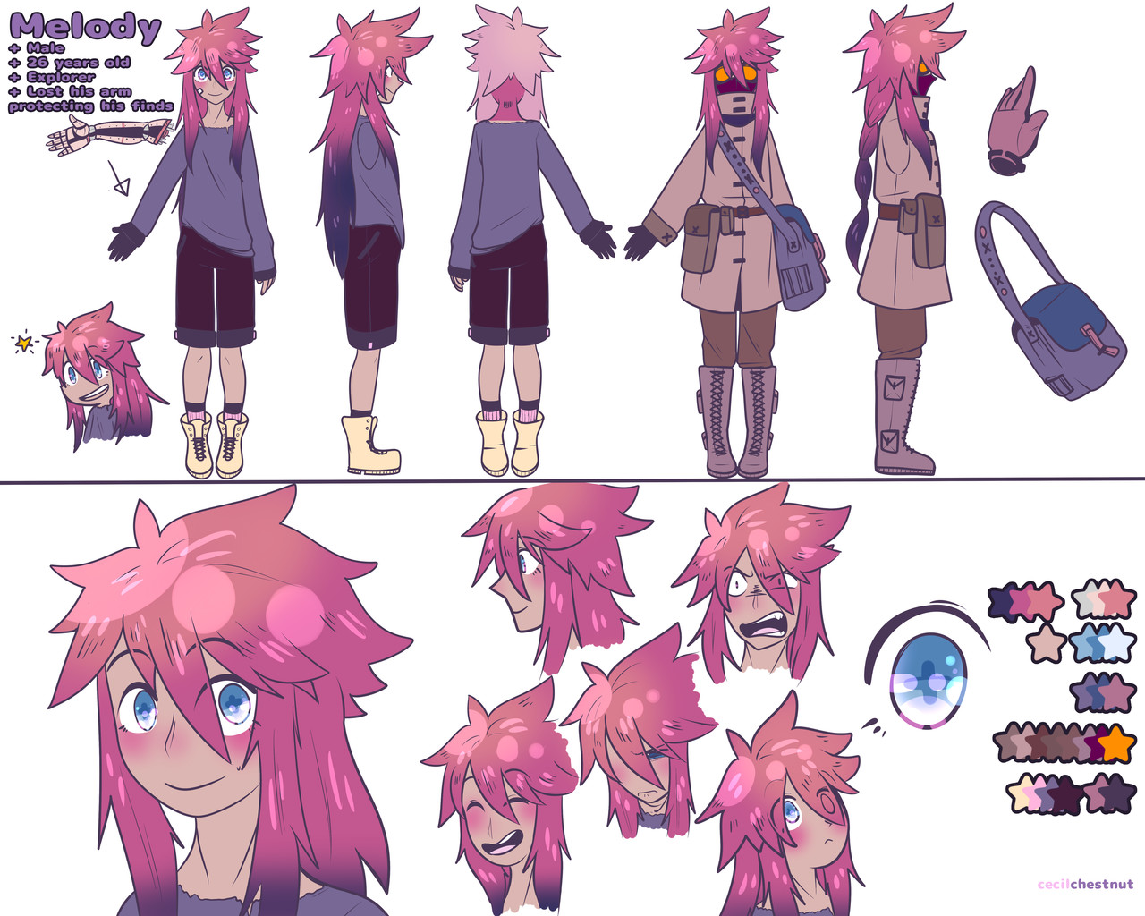 Anime character design, Character model sheet, Character design male