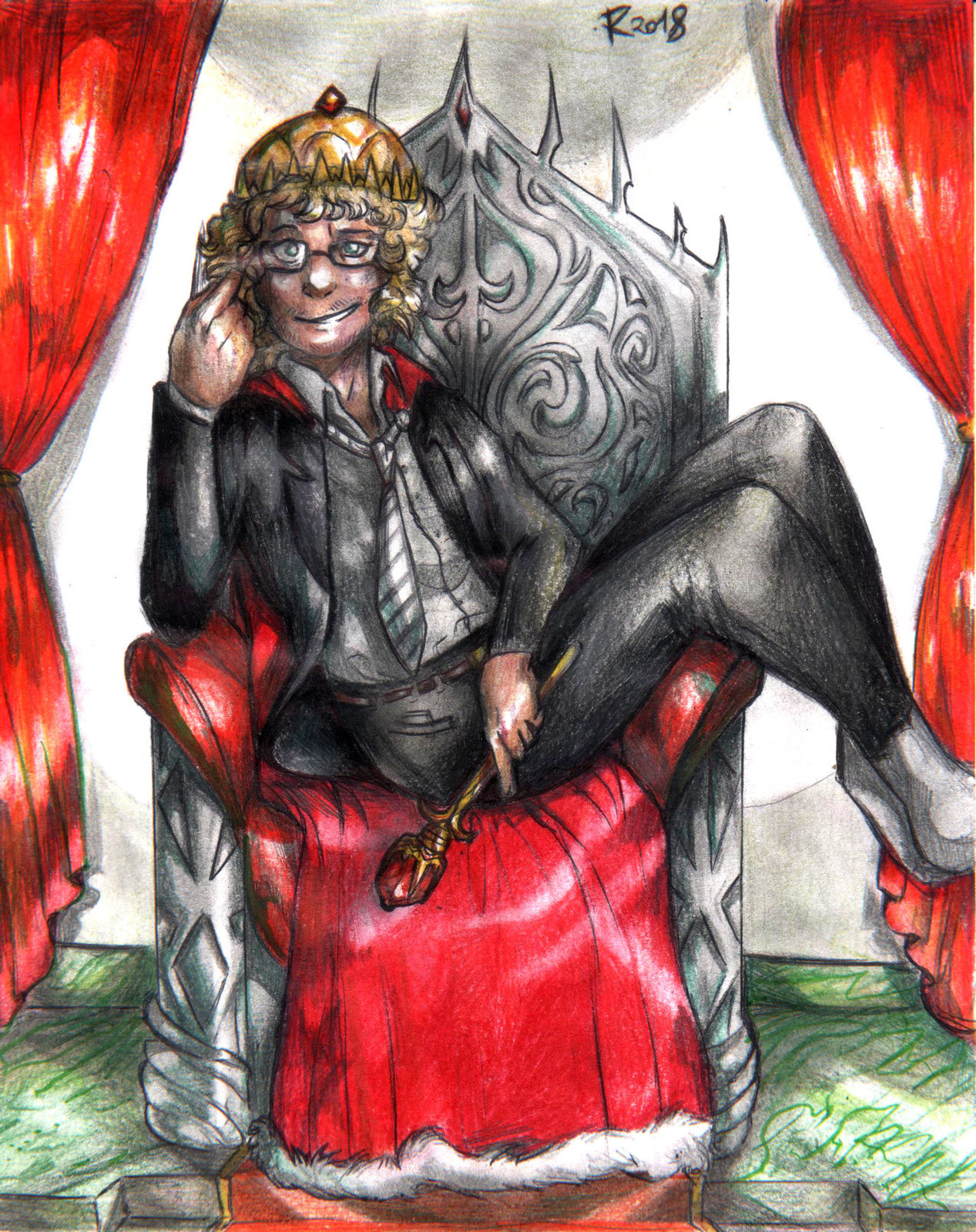 Another Artfight attack! Or better, a revenge ;) This is Charlie. He is, literally, a king. And belongs to ScatteredEmbers