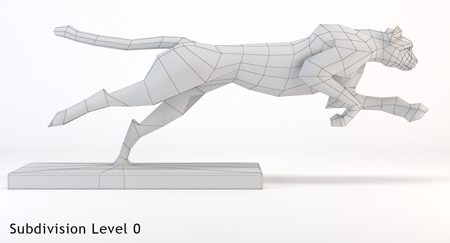 Artstation Running Cheetah Sculpture 3d Model Dimiter Enev