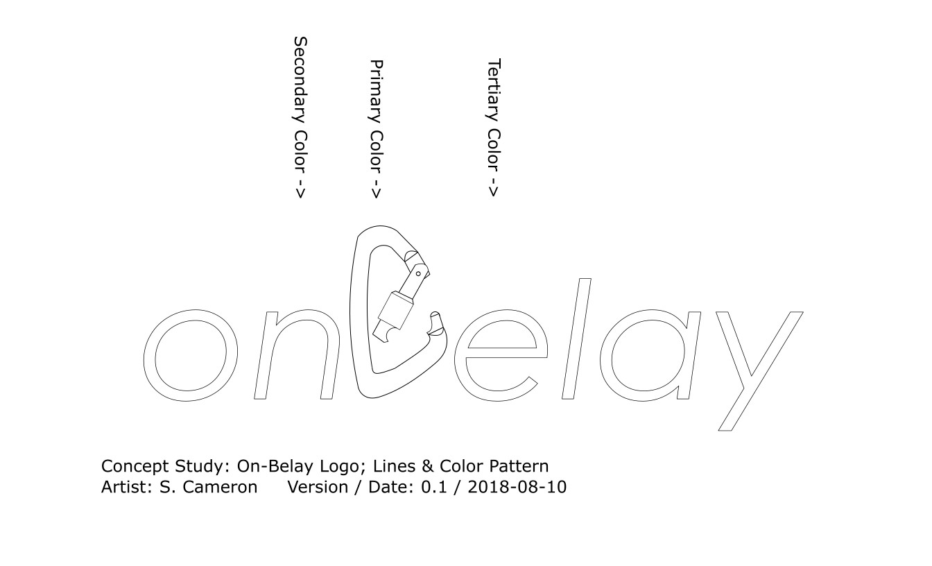 Sean Cameron - Concept Study: On-Belay Logo; Lines & Color Pattern