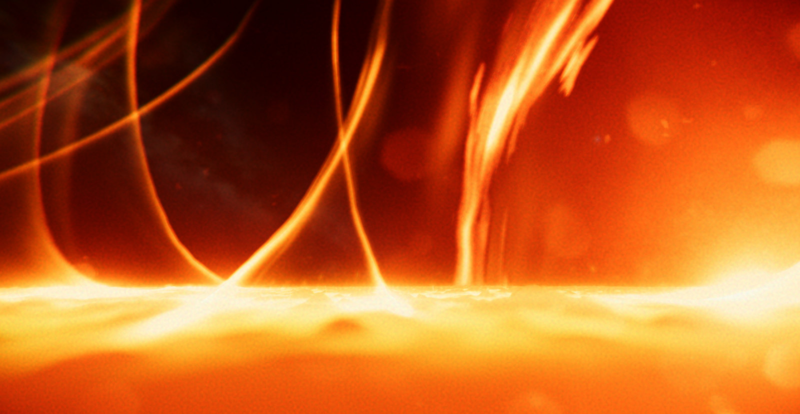 Final scene. There are two bigger animated flares on both sides.