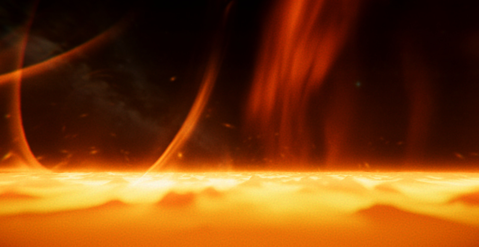 Re-adjusting colors, removing most solid flares and adding a soft one in the background.