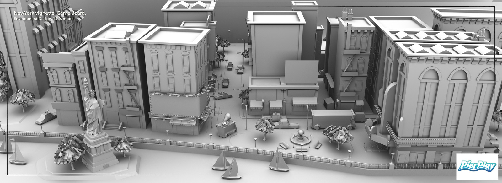 Design Environment, Modeled 15%, 75% by outsourced modelers 