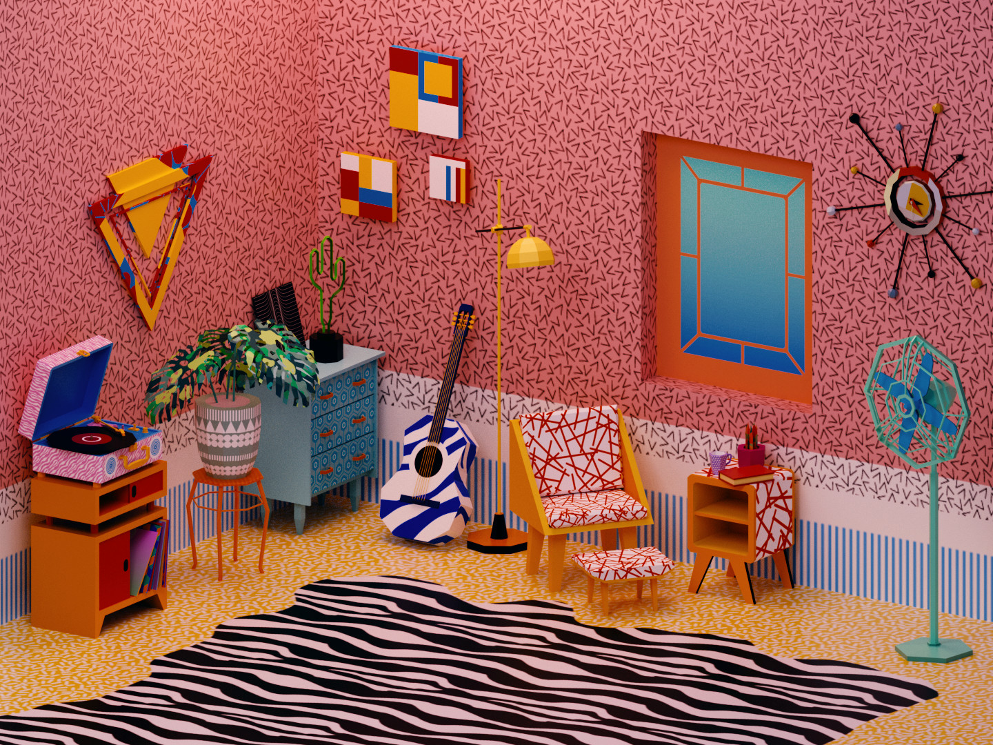 ArtStation - retro room